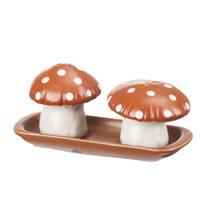MUSHROOM CERAMIC SALT & PEPPER