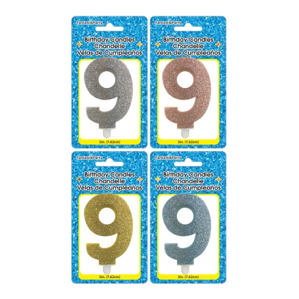 FANCY GLITTER NUMBER CANDLE