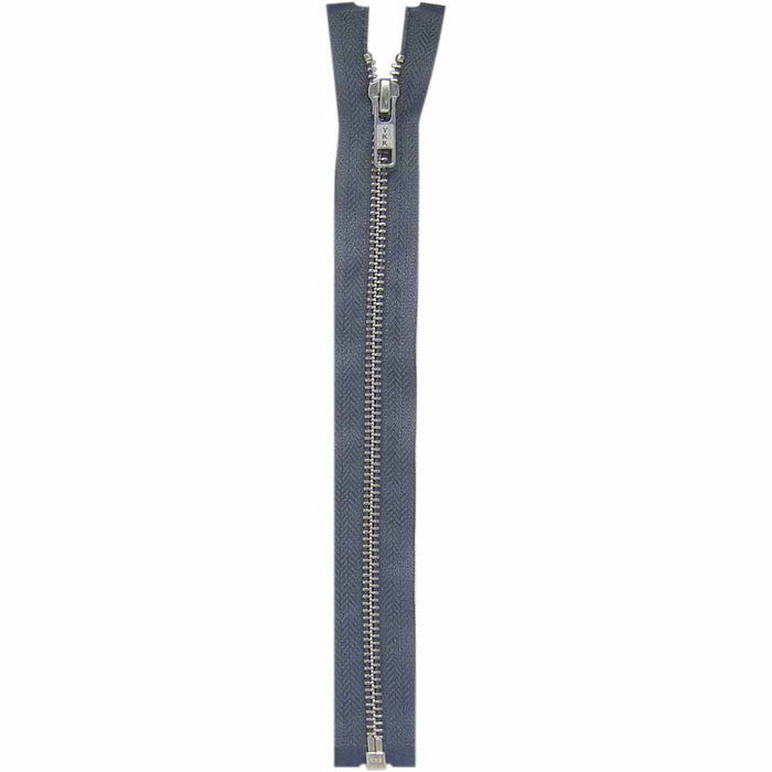 COSTUMAKERS ACTIVEWEAR ONE WAY SEPARATING SILVER METAL ZIPPER 60CM (24”)