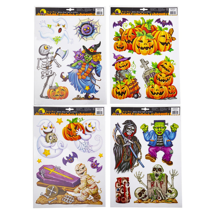 HOOT HALOWEEEN WINDOW CLINGS 11.5"X16.25"