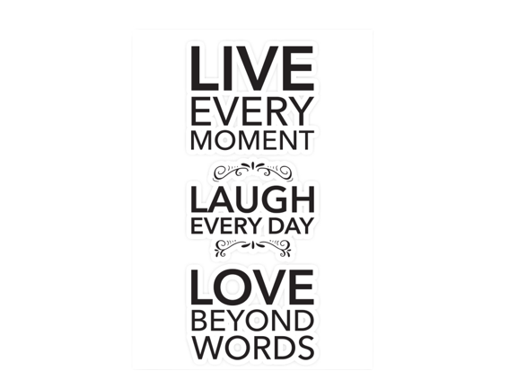 WORDS TO LIVE BY WALL ART