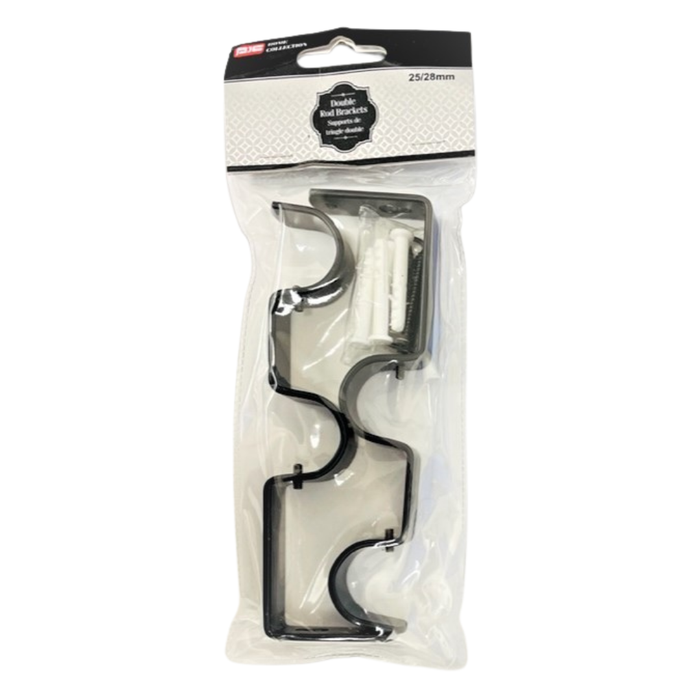 DOUBLE ROD BRACKETS 25/28MM 2PC