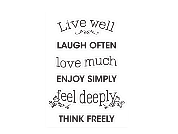 WORDS TO LIVE BY WALL ART - LIVE WELL, LAUGH OFTEN