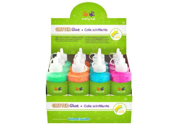 GLITTER GLUE - NEON ASST - 4 COLOURS AVAILABLE - PER COLOUR