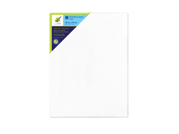 STRETCH ARTIST CANVAS: RECT 18IN X 24IN PRIMED BACK-STAPLED