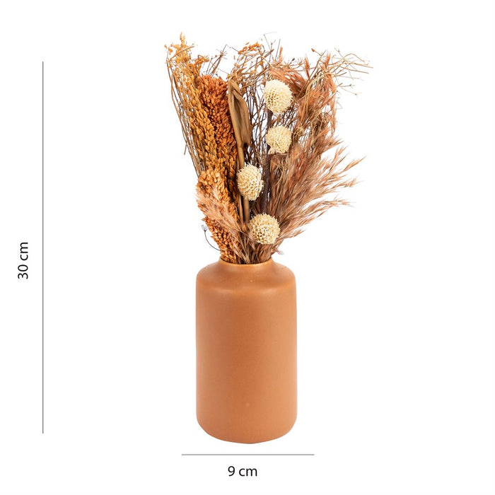 ASST DRIED ARRANGEMENT IN CERAMIC VASE