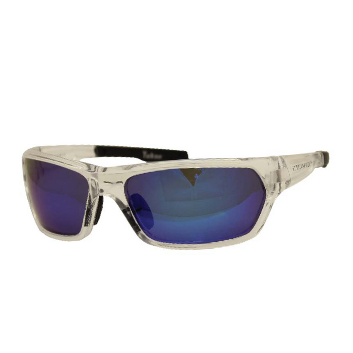 STREAMSIDE POLARIZED SUNGLASSES CLEAR ARMS YUKON REVO BLUE