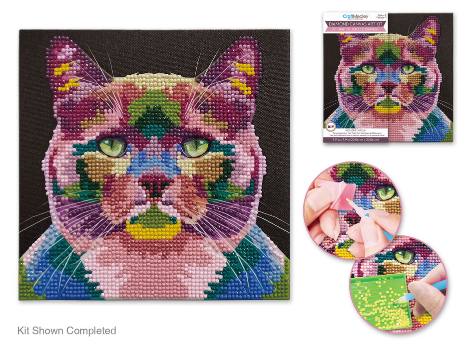 STRETCH ARTIST DIAMOND PAINTING CANVAS KIT: 7.9IN X 7.9IN PRIMED