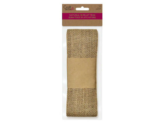 6CM X 2M NATURAL BURLAP TRIM