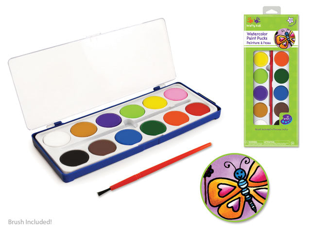 KRAFTY KIDS WATERCOLOR PAINT PUCKS KIT