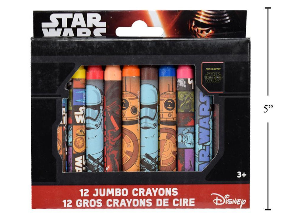 DISNEY STAR WARS 12 PC JUMBO CRAYONS