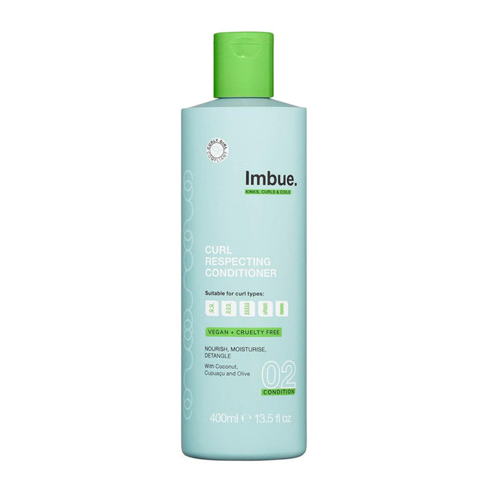 Imbue Curl Respecting Conditioner bottle on a white background