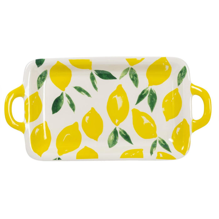 LEMONS HANDLED TRAY DISH