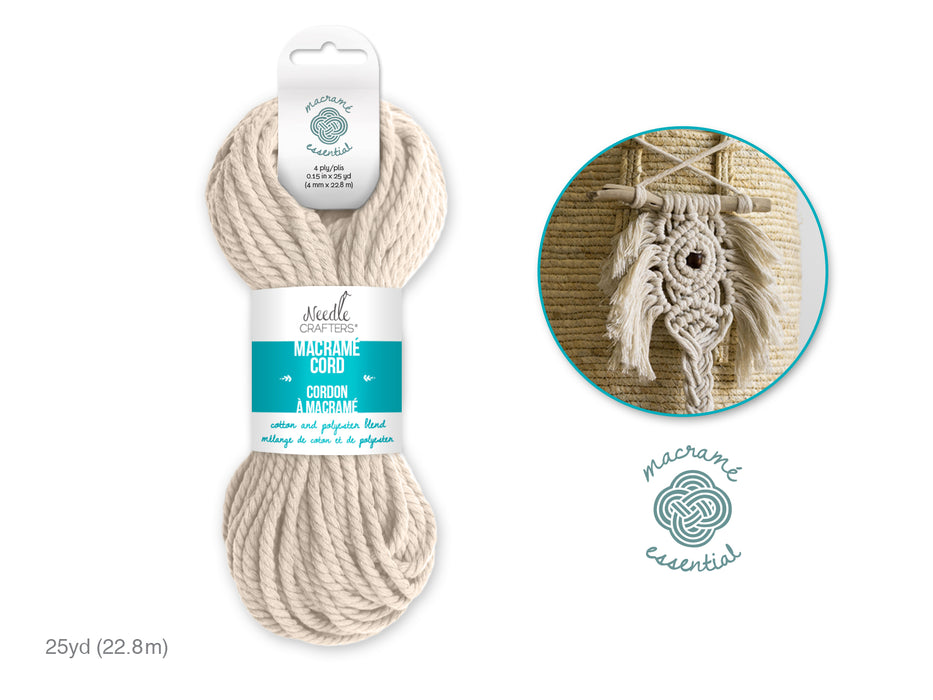 NEEDLECRAFTERS: 4MM MACRAMÉ CORD 25YDS (22.8M)