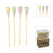 Set of four bamboo torches with colorful candles, displayed with a box of additional torches.