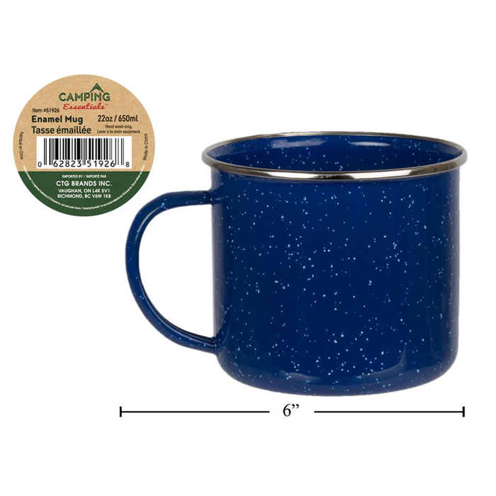 CAMPING 22 OZ ENAMEL CUP-BLUE