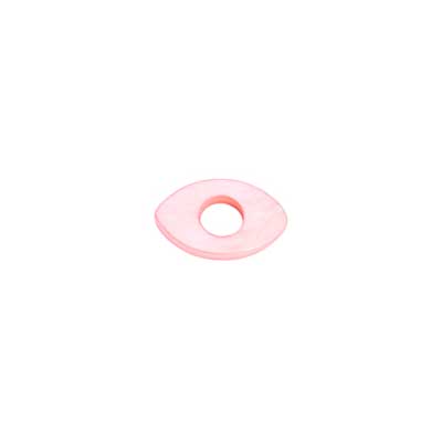 SHELL OVAL WITH CENTER HOLE 15 X 25MM 8IN STRAND PINK