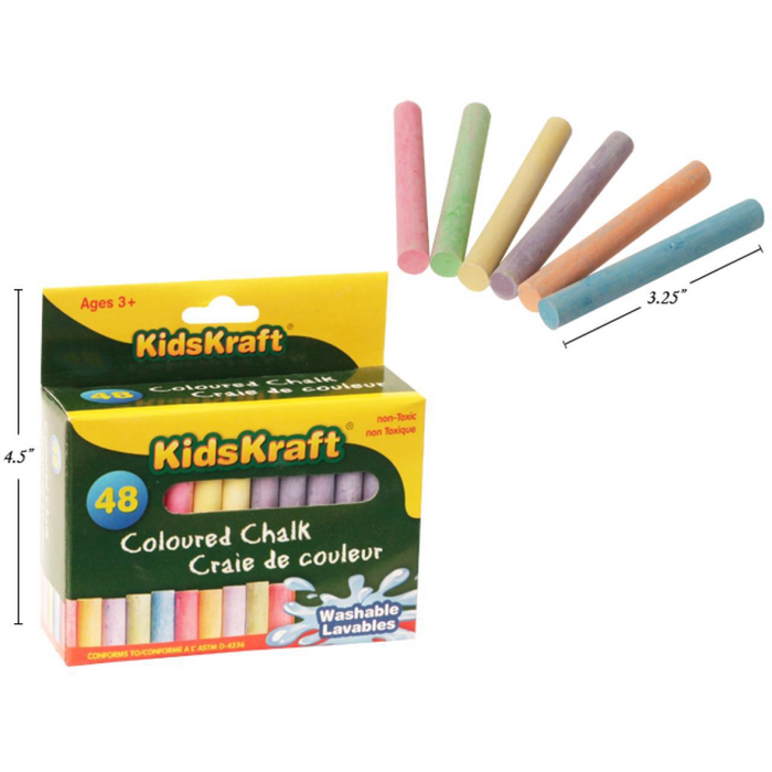 COLOURED CHALK 6 ASSTD COLOURS