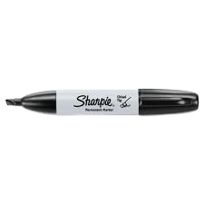 CHISEL SHARPIE MARKER BLACK SINGLE