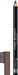 A black Rimmel Professional eyebrow pencil shown vertically next to a close-up of its brown felt tip and bristles, on a plain white background.
