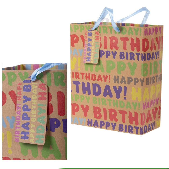 LARGE GIFT BAG - HAPPY BDAY MULTI