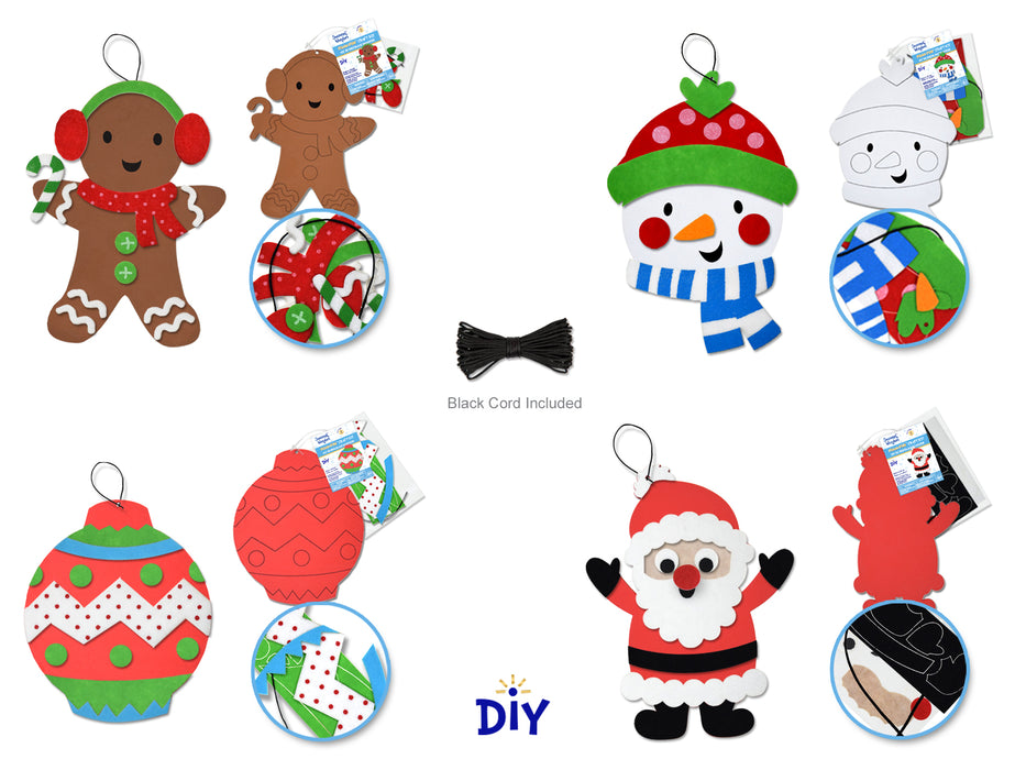 DIY FOAM FUN ORNAMENT KIT HOLIDAY ICONS