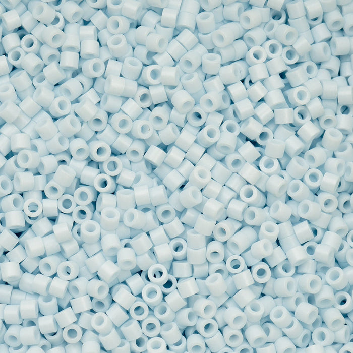 Close-up of light blue plastic beads