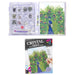 Crystal painting kit with peacock design and accessories on a white background