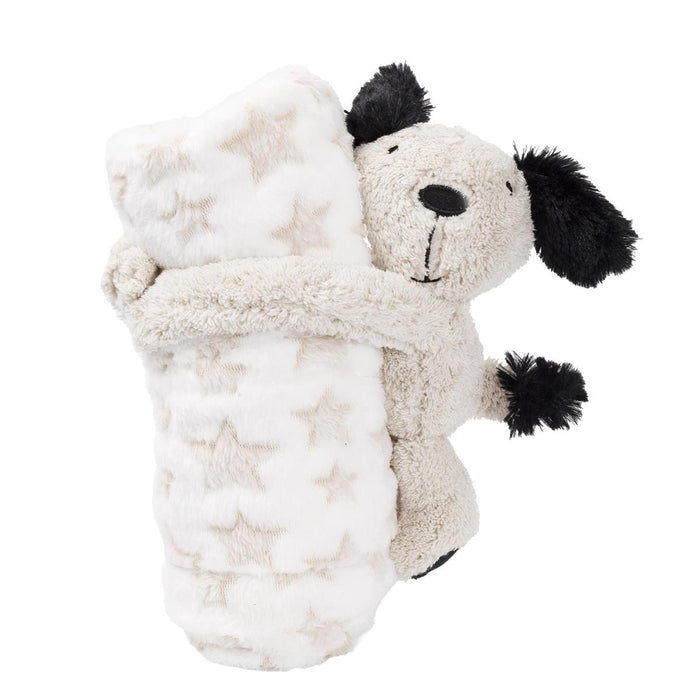 BABY DOG PLUSH  & BLANKET - BEIGE