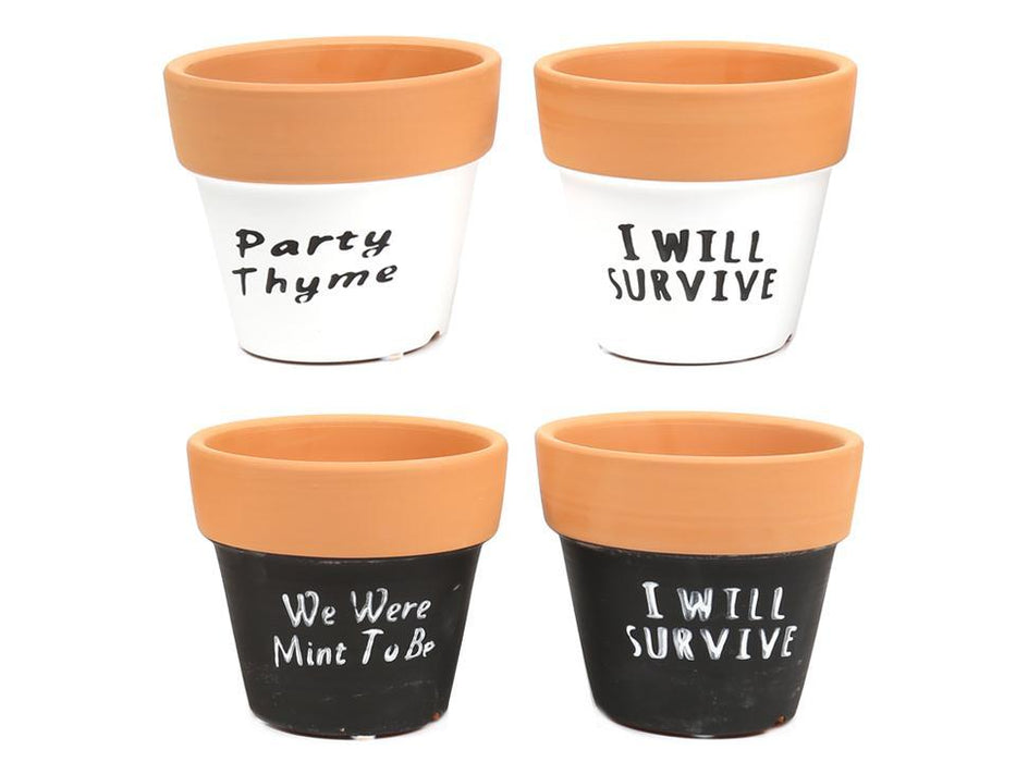 GARDEN CERAMIC POT FUNNY SAYINGS