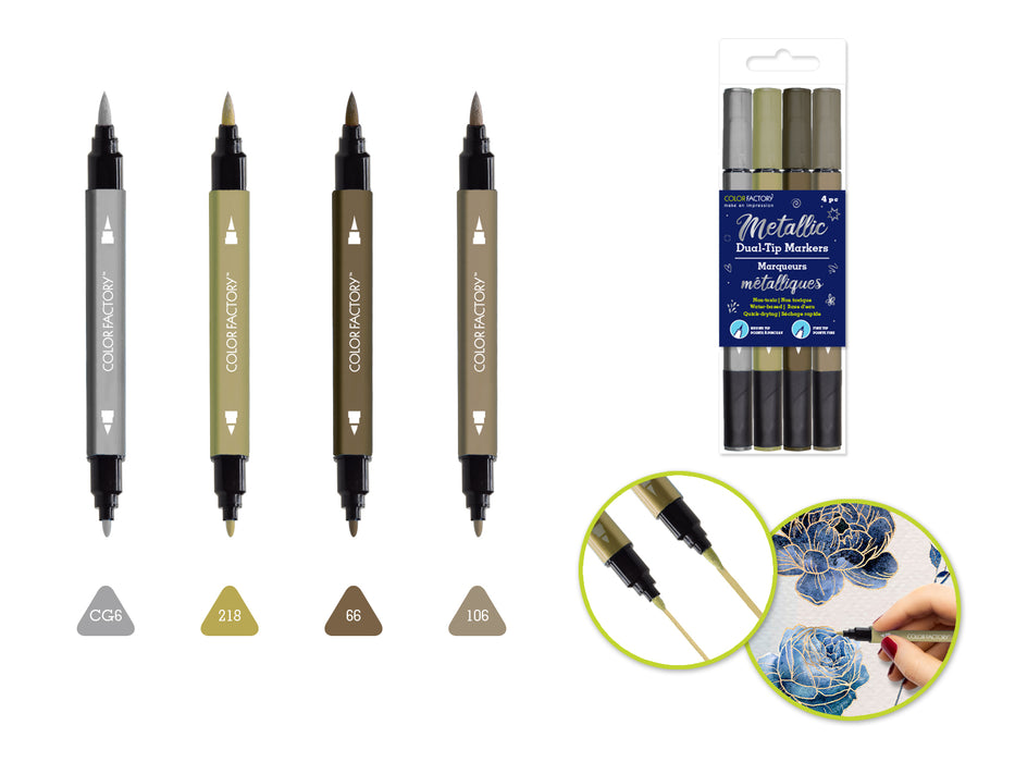 METALLIC DUAL TIP MARKERS B)METALLIQUE