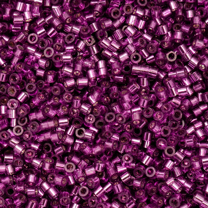 Close-up of purple beads with a pinkish tint