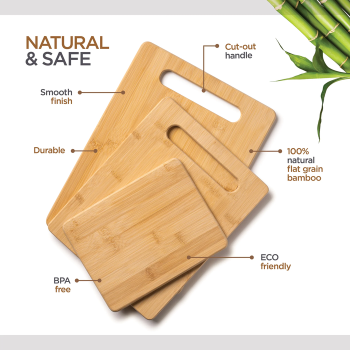 BAMBOO CUTTING BOARDS SET OF 3