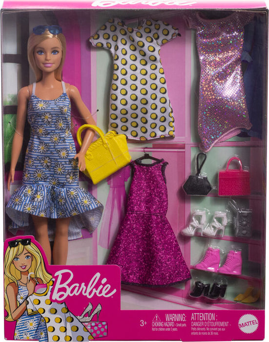 BARBIE DOLL WITH PARTY FASHIONS