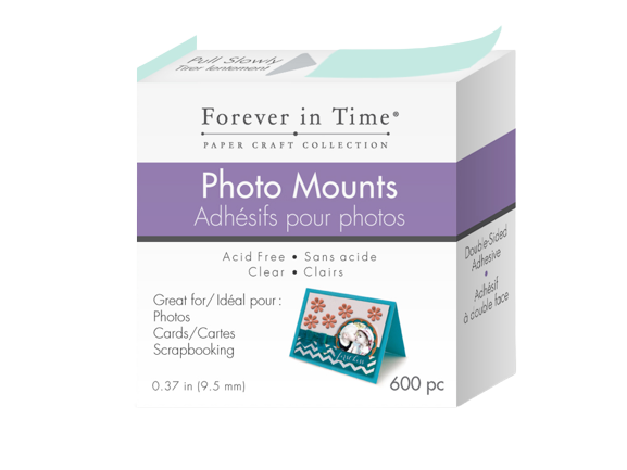 PHOTO MOUNTING SQUARE 3/8IN DOUBLE-SIDED  - CLEAR
