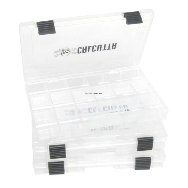 CALCUTTA 3600 SIZE TACKLE TRAYS, CLEAR, 2-LATCH