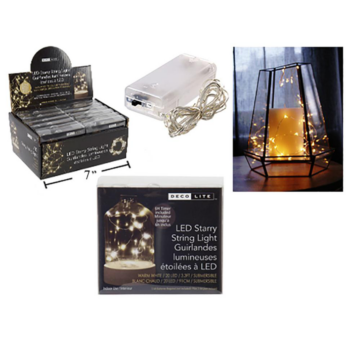 DECO L. 20LED STARRY STRING LIGHTS WARM WHITE