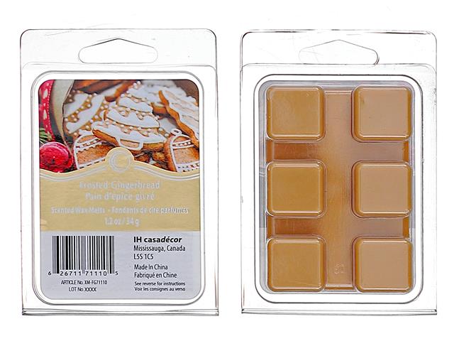 6PK SCENTED WAX MELT - FROSTED GINGERBREAD