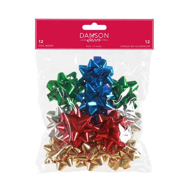 12PK MINI XMAS BOWS