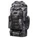 Tactical backpack with camouflage pattern on a white background
