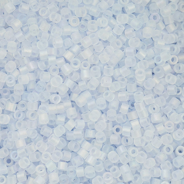 Close-up of small light blue beads