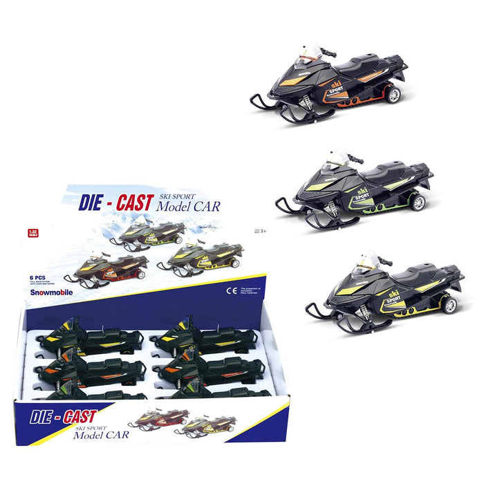 PULL BACK DIECAST SNOWMOBILE