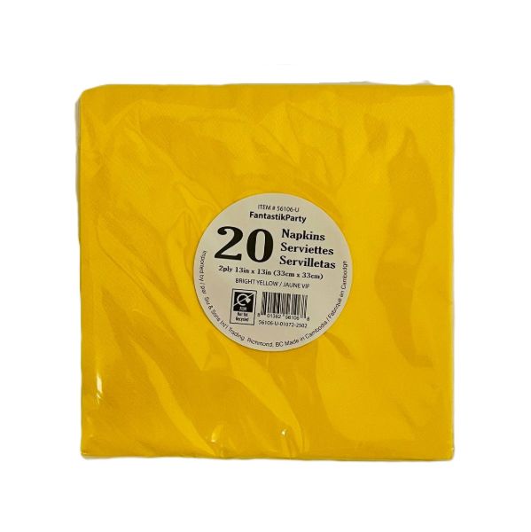 2PLY LUNCHEON NAPKINS - YELLOW