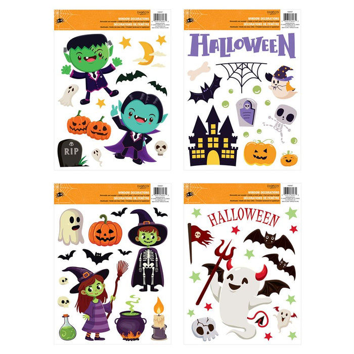 ASST HALLOWEEN STATIC WINDOW CLINGS