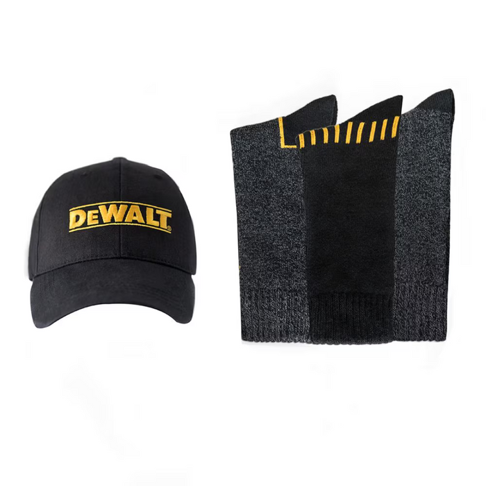 DEWALT SET- CAP AND 3 PAIR SOCKS