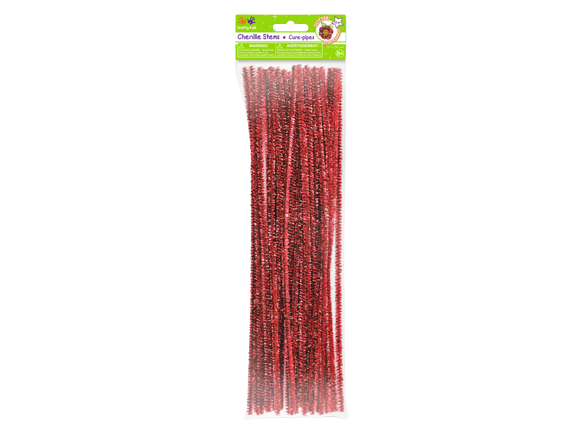 GLITTER CHENILLE STEMS 35PK