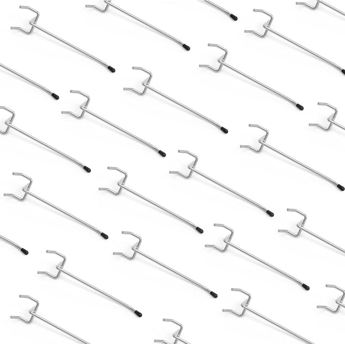 Pattern of metal hangers on a white background