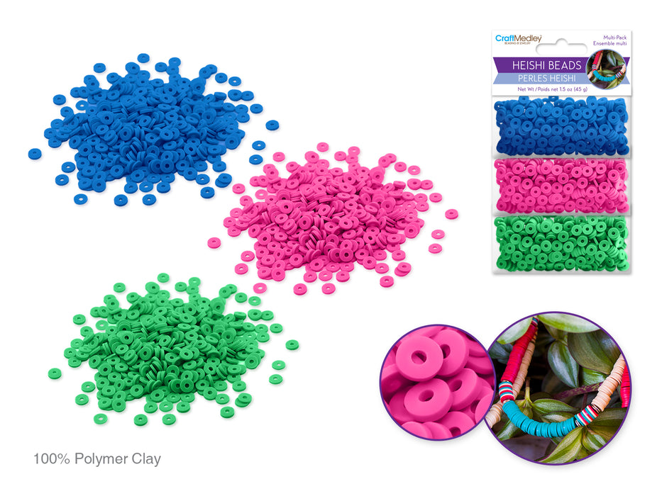 POLYMER CLAY BEADS: 6MM ROUND HEISHI