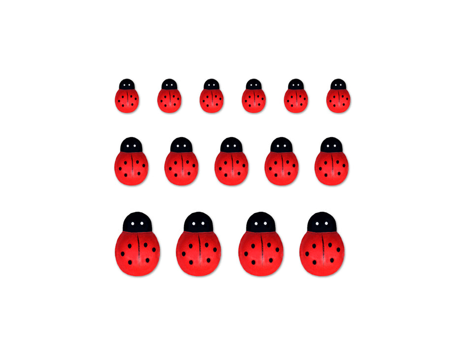 MINI WOOD LADYBUGS