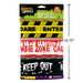 Pack of three Ghostly Ghouls Halloween tape strips with 'Dare Enter', 'Zombie Zone', and 'Keep Out' designs, shown with a height measurement of 10.75 inches.